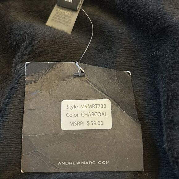 Marc New York charcoal gray black interior cape with pom pom tassels OS NWT - Picture 7 of 8